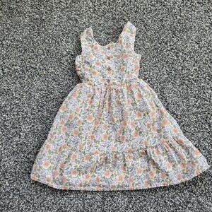 Beautiful Farmhouse Floral Kids Dress - Pink Pastels Girls Size 8